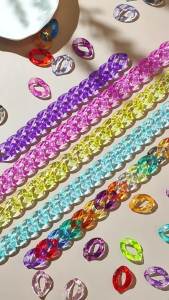 100pcs Marble Color Acrylic 17x23mm Irregular Cuban Link Chain Loose Beads for Bracelet Necklace Making DIY Jewelry Accessories