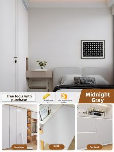 O Margo | Luxurious Gray Wallpaper Self-Adhesive Waterproof Moisture-Resistant Furniture Refinish Film