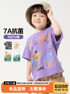 RightEuro Boys Cotton T-Shirt Short Sleeve Summer Clothes Baby Kids Casual Cartoon Print Top Thin Fashionable Half Sleeve