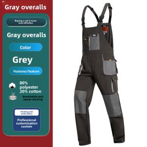 Quần Yếm Chống Cháy Cho Nam Quần Áo Bảo Hộ Lao Động Polyester Cotton Xưởng Đóng Tàu Sửa Chữa Ô Tô Quần Áo An Toàn Bán Hàng Trực Tiếp Tại Nhà Máy