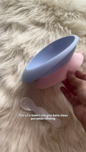 UFO Shape Plastic & Silicon Suction Bowl W/ Spoon