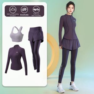 BAISILING | Slim Fit Training Sportswear Set Zippered Jacket