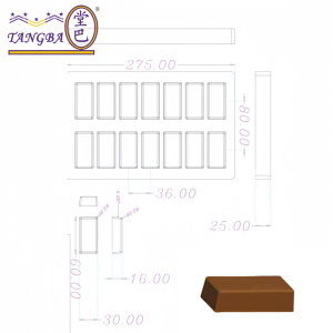 Tangba Dubai Hình Trái Tim Nâu Socola Thanh Bean-to-bar Phong Cách Châu Âu Nướng Bánh Tự Làm Dụng Cụ Nâu Socola / Khuôn Lollipop Làm Bằng Chất Liệu Pc