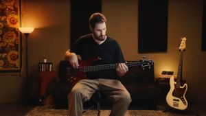 Donner DPJ - 100R Gitar Bass Elektrik - Red