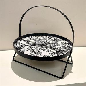 Luxurious Retro Cosmetic Storage Rack Desktop Entrance Key Perfume Display Stand High-End French Jewelry Tray Metal Material Living Room