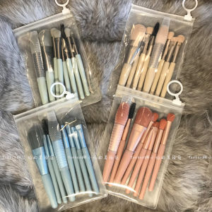 Portable Short Handle 8-Piece Makeup Brush Set Ultra Soft Beauty Tools Beginner Cheek Blush Eyeshadow Brushes Cosmetic Tools