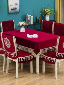 Dining Tablecloth Chair Cover Wedding For Home Festive Red Chinese Seat Cushions Chair Cover Chair Cushion Stool Cover Rosewood