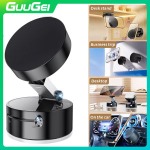 GUUGEI Double-sided Vacuum Magnetic Car Mounted Adsorption Bracket Lazy Multifunctional Foldable Phone Holder For iPhone Android Smartphone