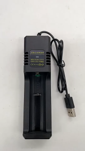 USB Smart Charger 1-Slot 3.7-4.2V Baterai lithium Universal 18650 26650 21700 20700 18490 16340 10400 Pengisi Daya Baterai Cepat