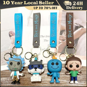 Key Chain New Funko Style Keychain Wonder Woman Rick and Suicide Squad Morty The Flash Treeman Action Figure Collection Toys for Children Gift