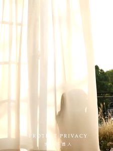 2024 Modern Simple Fresh Solid Color White Sheer Curtain Semi-Blackout Curtains for Living Room Bedroom Kitchen Windows