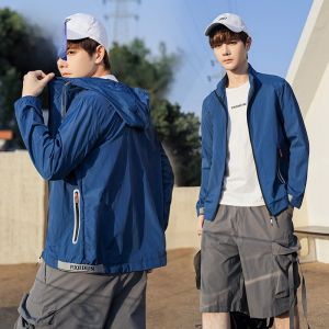 ROMON | Lomond Mens Ice Silk Ultra-Thin Breathable UV Protection Fishing Sport Jacket Outdoor Lightweight Windbreaker Fashionable Summer