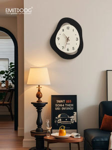 EMITDOOG Digital Wall Clock Luxury No Drilling Creative Art Living Room Decor High-End Feelings Scan Second Hand Quartz Movement