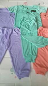 Setelan Baju Bayi Celana Bayi 6-12 Bulan Terbaru 100% Premium variasi wangki