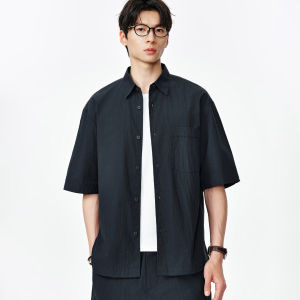 MIANXIANSHENG | Cotton Salt-Shrunk Lustrous Loose Fit Shirt Casual Wear