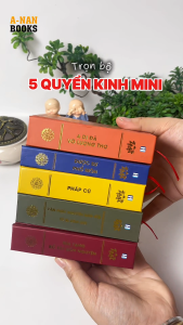 Sách - Kinh Mini Địa Tạng Bổn Nguyện A Di Đà Dược Sư Pháp Cú Sám Hối Phổ Môn Vô Lượng Thọ - Bìa Cứng - Anan Books