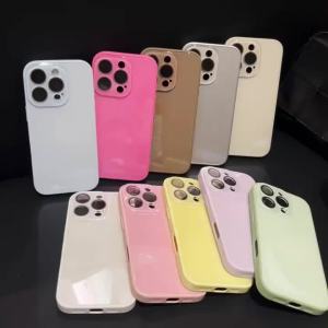 New Luxury Tempered Glass Camera Protection Phone Case for IPhone 17 16 15 14 13 12 Pro Max Bumper Shockproof Hard Back Cover