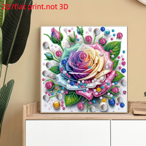 other | 2D/flat 1 Piece Diamond Painting Frameless Painting floral Pattern canvas Material Mothers Day and Thanksgiving gifts