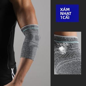 VBOSi Tấm Đệm Khuỷu Tay Nén Đàn Hồi Thoáng Khí Hỗ Trợ Tập Thể Dục Thể Thao - Tấm Đệm Khuỷu Tay Có Thể Điều Chỉnh Độ Nén Dành Cho Nam Nữ Màu Đen/xám Đậm/xám Nhạt Kích Thước M/L/XL