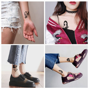 🔥Tamia👍 New Disposable Simple Waterproof Black and White Tattoo Stickers