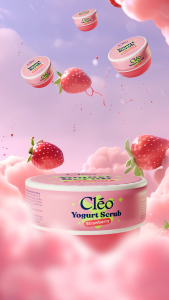 Sữa Chua Tẩy Tế Bào Chết Yogurt Strawberry Cleo Làm Sạch Dịu Nhẹ Cấp Ẩm Sâu Cho Da 200ml