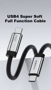 Hagibis USB C to USB C Full Function Cable Super Soft USB4 80Gbps 8K 240W Fast Charging Cord for Thunderbolt 4/5 50 Cm 100 Cm 180 Cm