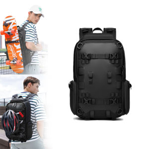 17.3-inch Multi-Functional Mens Backpack Cycling Travel Backpack Outdoor Waterproof Cycling Sports Motorcycle Helmet Bag