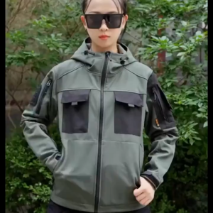 New Sharkskin Soft Shell Hooded Jacket Windproof Waterproof Camping Hiking Hunting Jacket Stretch Fleece Sportswear