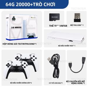 M15 4K Game Stick TV Console 64G Với 20000 Trò Chơi Cổ Điển Tích Hợp Bộ Điều Khiển Tay Cầm Chơi Game Không Dây - Người Chơi Trò Chơi Điện Tử Di Động