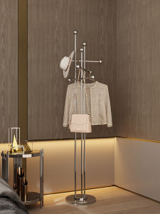 Nordic Artistic Multi-Functional Stainless Steel Clothes Rack Small Bedroom Home Simple Modern Metal Construction Detachable