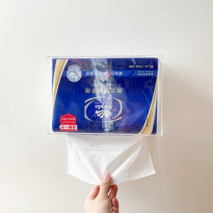 Wall-Mounted Hand Towel Paper Box Bathroom Acrylic Rectangular No-Punching Required Hand Drying Tissue Holder Simple Design