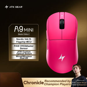 ATK Dragonfly A9 MINI Ultimate Gaming Mouse Wireless Bluetooth 39g Lightweight PAW3955 Master Dual 8K FPS Esports Mouse