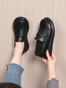 Casual Womens Shoes Soft Sole Real Leather One-Pedal Foldable Flat Heels Bean Shoes Spring Summer 2024 New Arrival