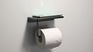 [SG]Toilet Paper Holder With Phone Wall Mounted Roll Paper Holder Rack Brass/Zinc Alloy Rustproof Toilet Paper Holder Shelf Bathroom Accessories