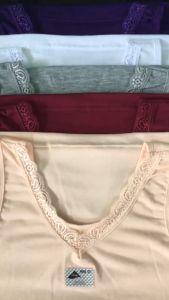 Grosir 6 Pcs Tanktop Atasan Wanita Dewasa Lutty Tali Besar Renda Bahan Katun Premium Adem Nyaman