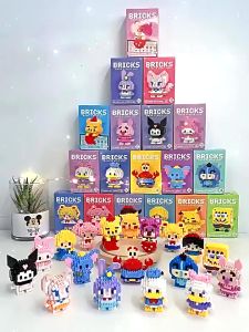 3D DIY Bricks Mini Toys Model Kartun Building Blok Nano Block Kartun Mainan Balok Susun