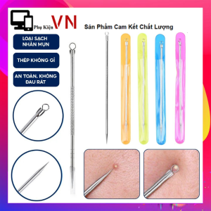 COMBO 10 Cây Nặn Mụn Cây Kim Nặn Mụn Đầu Đen 2 Đầu 8.5CM Bằng Thép Không Gỉ Dùng Cá Nhân Spa - Que Nặn Mụn Trứng Cá Chuyên Dụng Lấy Mụn Đầu Đen Cao Cấp