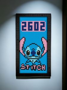 Creative DIY Magnetic Absorption Cartoon Building Blocks Door Number Plaque Decorative Home Decoration for Girls Dormitory