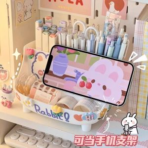 กระดาษทรายความจุขนาดใหญ่สุดเก๋ไก๋สำหรับโต๊ะทำงานของนักเรียน กระดุมทรงเรโทรแบบเรียบง่าย กระดาษทรายลายการ์ตูน