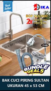 Bak Cuci Piring Todini Stainless Wastafel + Afur / 52cm x 43cm / Kitchen Sink Dapur BCP Mewah Sultan
