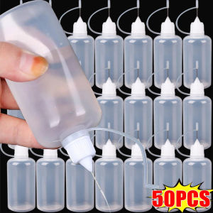 Dizoey 50/5x Artist Brushes mũi kim rỗng keo chai Applicator có thể ép nhựa bơm lại lọ có ống nhỏ giọt sắc tố dầu chất lỏng tự làm các dụng cụ làm giấy xoắn Artist Brushes