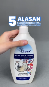 Liora Milky Body Lotion - Handbody dengan Ekstrak Susu untuk Nutrisi, Melembabkan & Mencerahkan