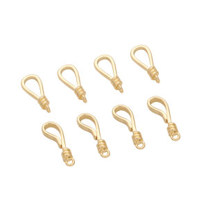 1Set 14K Gold Plated Brass Jewelry Clasp Fish Hook Clasp for DIY Necklace Bracelet Jewelry Making Accessories