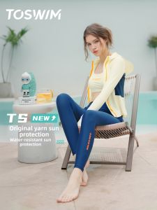 toswim | Split Female Swimwear Long Sleeves and Pants Sun-protective