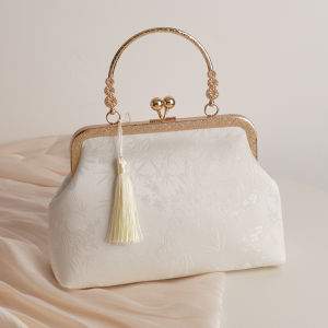 New Chinese Style Handbag Womens Qipao Matching Retro Style Small Square Bag Metal Chain Shoulder Single Handle Crossbody Bag