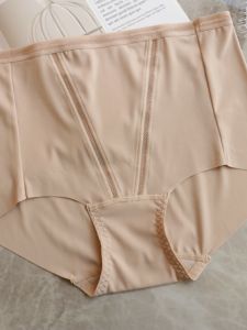 กางเกงชั้นในทรงสามเหลี่ยมเอวสูงผ้าไหมน้ำแข็งแบบซิปสำหรับผู้หญิง กางเกงชั้นในผ้าฝ้ายแท้ไร้ตะเข็บแบบซิปสำหรับผู้หญิงไซส์ใหญ่