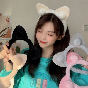 South Korea Summer New Arrival Sweet Cute Cat Ears Imitation Rabbit Fur Headband Female Hairpin Female Washing Face Hair Band Headband Hair Accessories