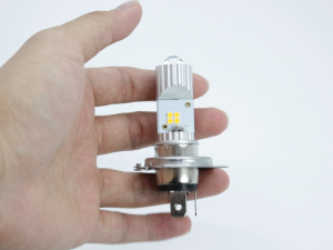 1PCS T19 UPH4 LED Motorcycle Headlight Dual Color 3000K 6000K White & Yellow 9-30 V