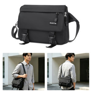 MENSPE Men Fashion Shoulder Bags Sling Chest Bag Cross Body Bags Messenger Bag Waterproof Cross Body Bag Large Capacity Sling Bags Simple Casual Sport Street Bag Student Teenager Bag