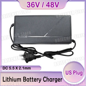 36V 48V 2A 5A Lithium Battery Charger Battery Pack 42V 54.6V 10S 13S Intelligent Fast Charging 110-240V Smart Charger US Plug